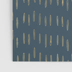 Raindrops, Mudcloth, Teal and Gold, Boho Wall Art Poster Gallery Image 3