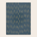 Raindrops, Mudcloth, Teal and Gold, Boho Wall Art Notebook Gallery Image 4