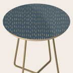 Raindrops, Mudcloth, Teal and Gold, Boho Wall Art Side Table Gallery Image 2
