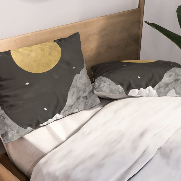 Moon and Stars Pillow Sham Gallery Image 2