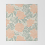 Modern floral blooms P3 Throw Blanket Gallery Image 2