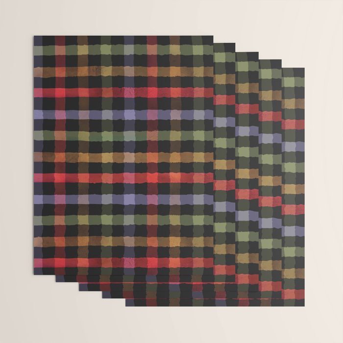 Boho Checkered Deep Palette Wrapping Paper Gallery Image 3