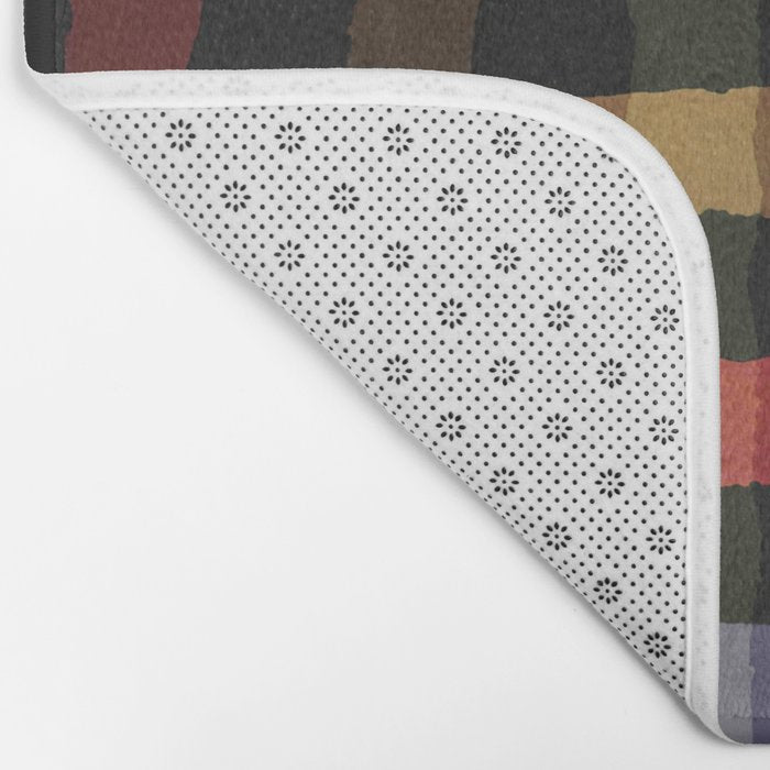 Boho Checkered Deep Palette Bath Mat Gallery Image 2
