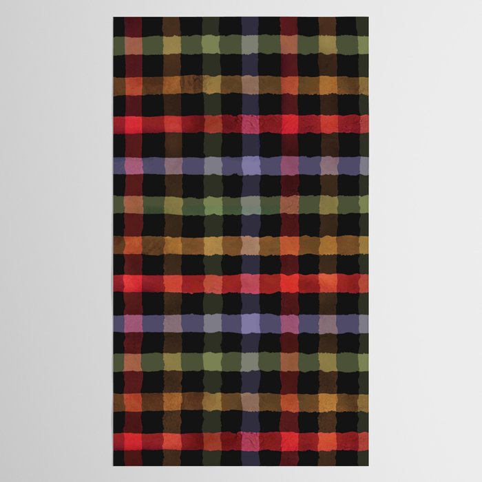 Boho Checkered Deep Palette Tablecloth Gallery Image 2