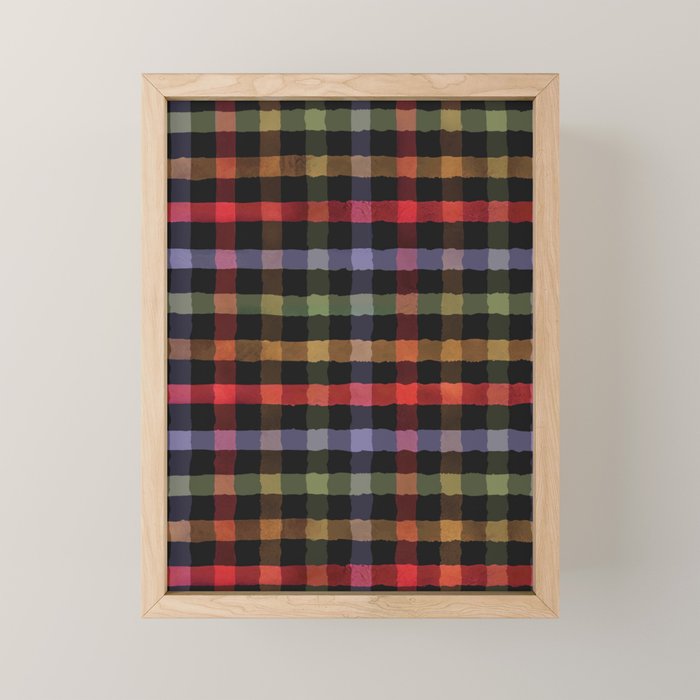 Boho Checkered Deep Palette Mini Art Print Gallery Image 1
