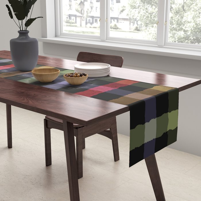 Boho Checkered Deep Palette Table Runner Gallery Image 2