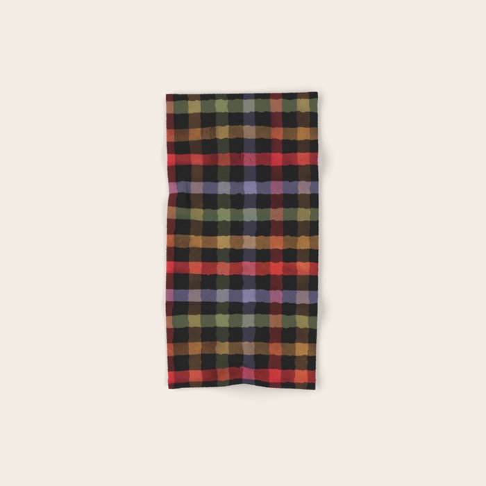 Boho Checkered Deep Palette Bath Towel Gallery Image 1