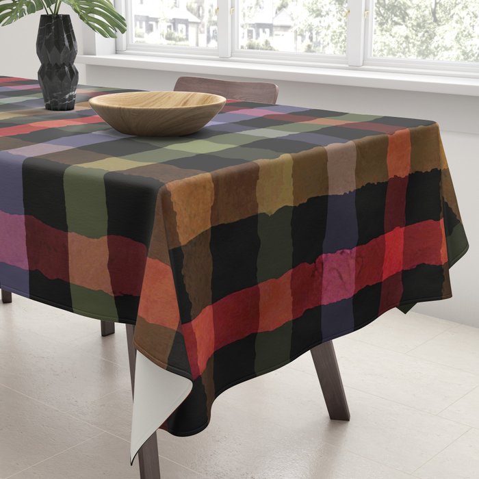 Boho Checkered Deep Palette Tablecloth Gallery Image 3