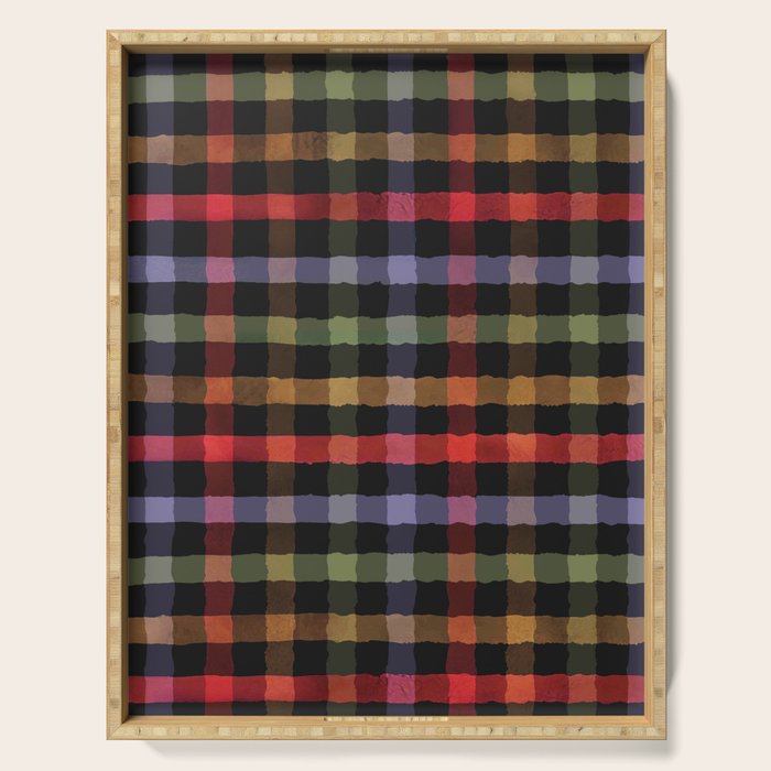 Boho Checkered Deep Palette Serving Tray Gallery Image 1
