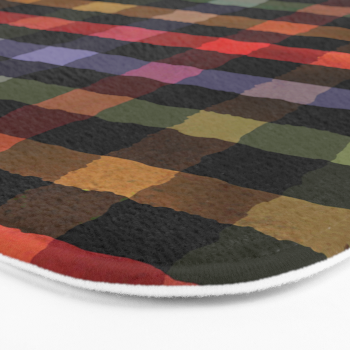 Boho Checkered Deep Palette Bath Mat Gallery Image 3