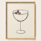 Espresso Martini Cocktail Drink Line Art Serving Tray Gallery Image 1