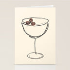Espresso Martini Cocktail Drink Line Art Stationery Card Gallery Image 2