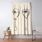 Espresso Martini Cocktail Drink Line Art Window Curtain Gallery Image 5