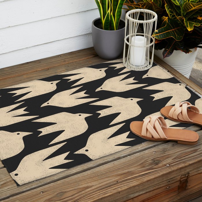 Doves In Flight Outdoor Rug Gallery Image 2