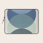Circle Half-circle 2 - Blue  Laptop Sleeve Gallery Image 1