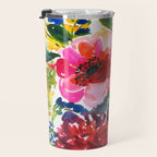 my floral garden in watercolor Travel Mug Gallery Image 3