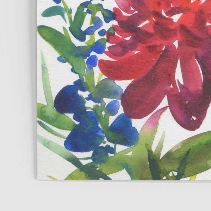 my floral garden in watercolor Poster Gallery Image 3