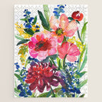 my floral garden in watercolor Jigsaw Puzzle Gallery Image 1