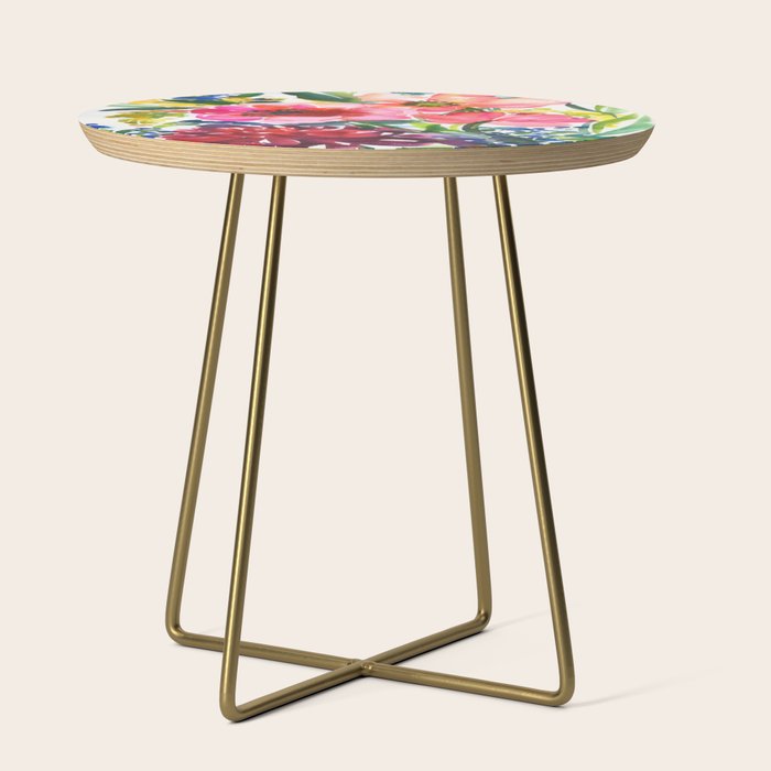 my floral garden in watercolor Side Table Gallery Image 1