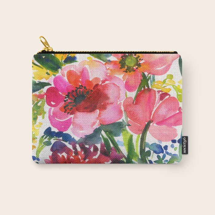 my floral garden in watercolor Carry All Pouch Gallery Image 1