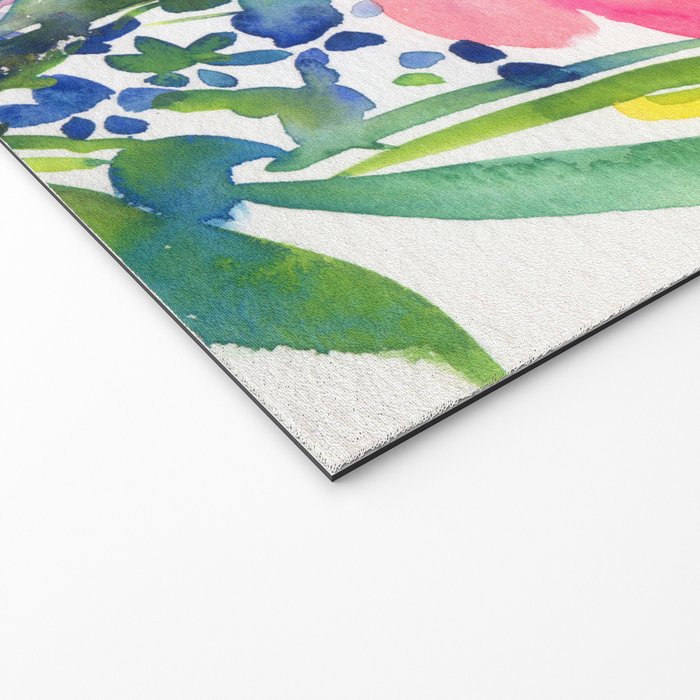 my floral garden in watercolor Welcome Mat Gallery Image 2
