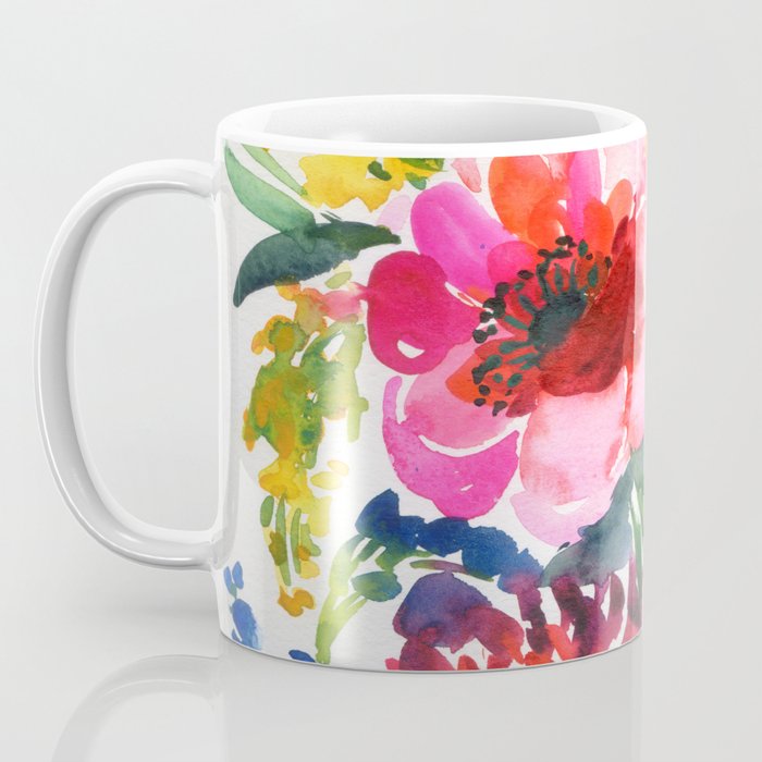 my floral garden in watercolor Coffee Mug Gallery Image 3