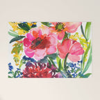 my floral garden in watercolor Welcome Mat Gallery Image 1