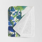 my floral garden in watercolor Throw Blanket Gallery Image 3
