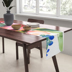 my floral garden in watercolor Table Runner Gallery Image 2