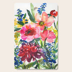 my floral garden in watercolor Cutting Board Gallery Image 1