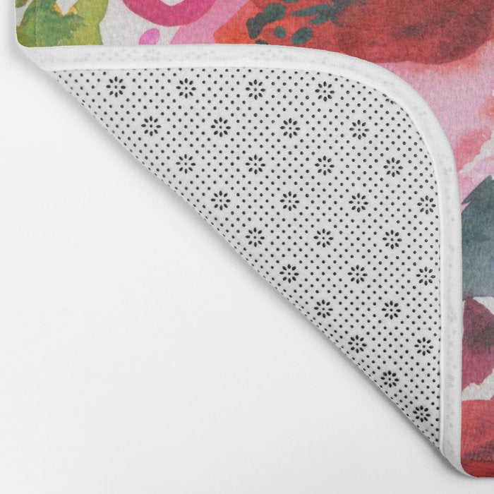 my floral garden in watercolor Bath Mat Gallery Image 2