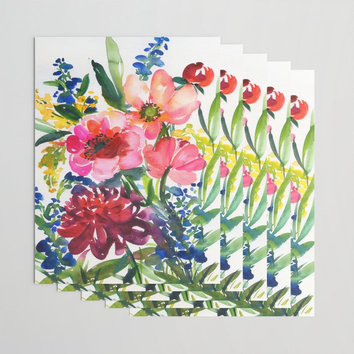 my floral garden in watercolor Wrapping Paper Gallery Image 3