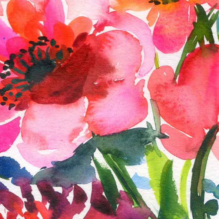 my floral garden in watercolor Coffee Mug Gallery Image 2