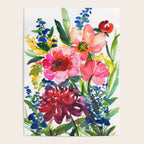 my floral garden in watercolor Poster Gallery Image 4