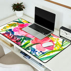 my floral garden in watercolor Desk Mat Gallery Image 2