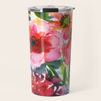 my floral garden in watercolor Travel Mug Gallery Image 1
