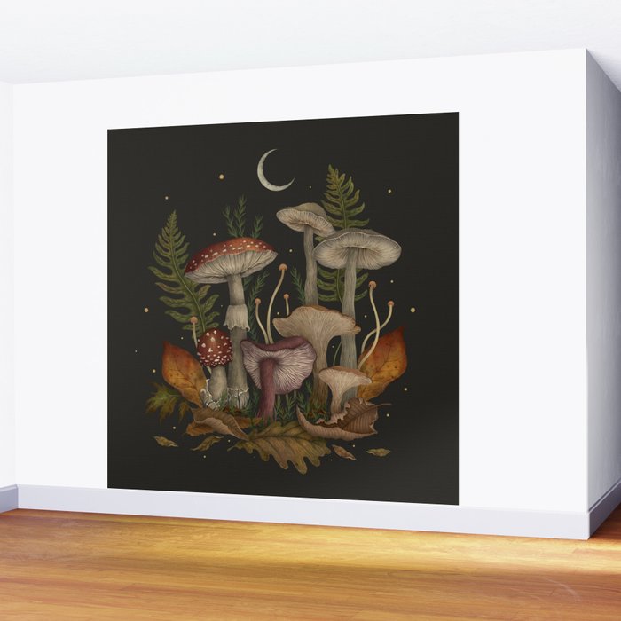Autumn Mushrooms Wall Mural Gallery Image 2