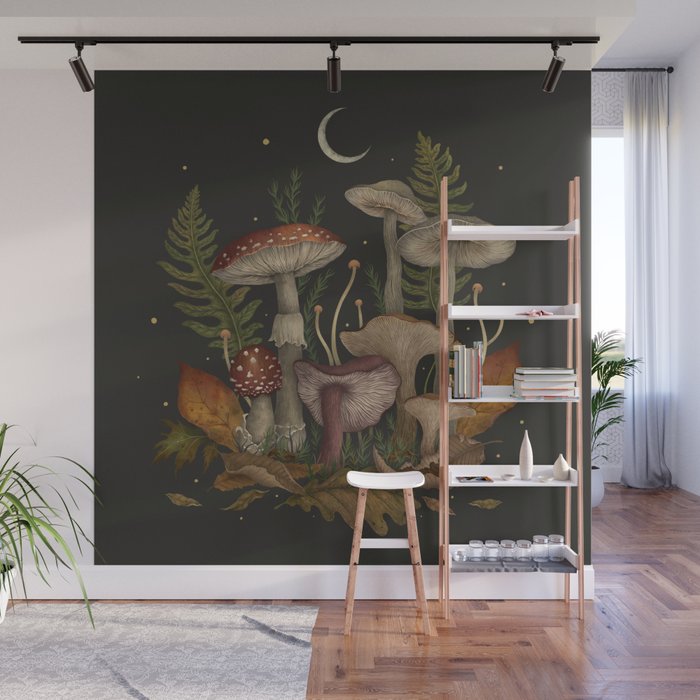 Autumn Mushrooms Wall Mural Gallery Image 1