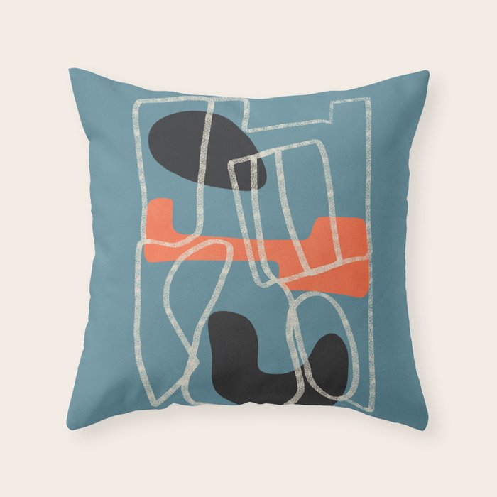 Organic Minimalist Layers 6 Throw Pillow Gallery Image 1