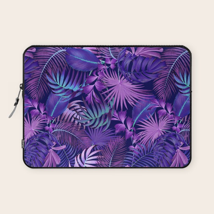 Tropical Leaf Pattern Laptop Sleeve Gallery Image 1