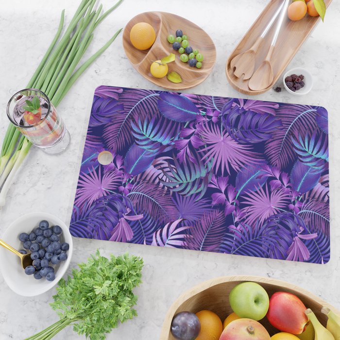 Tropical Leaf Pattern Cutting Board Gallery Image 2