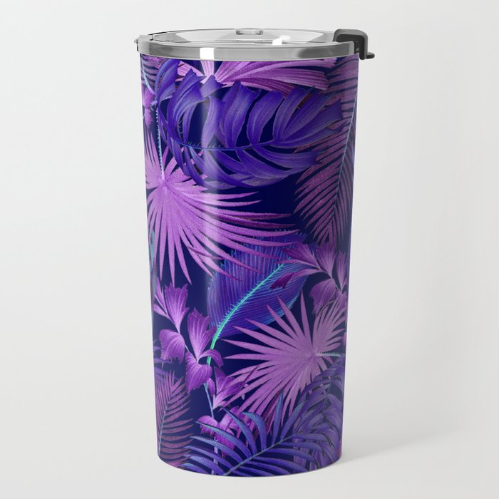 Tropical Leaf Pattern Travel Mug Gallery Image 2