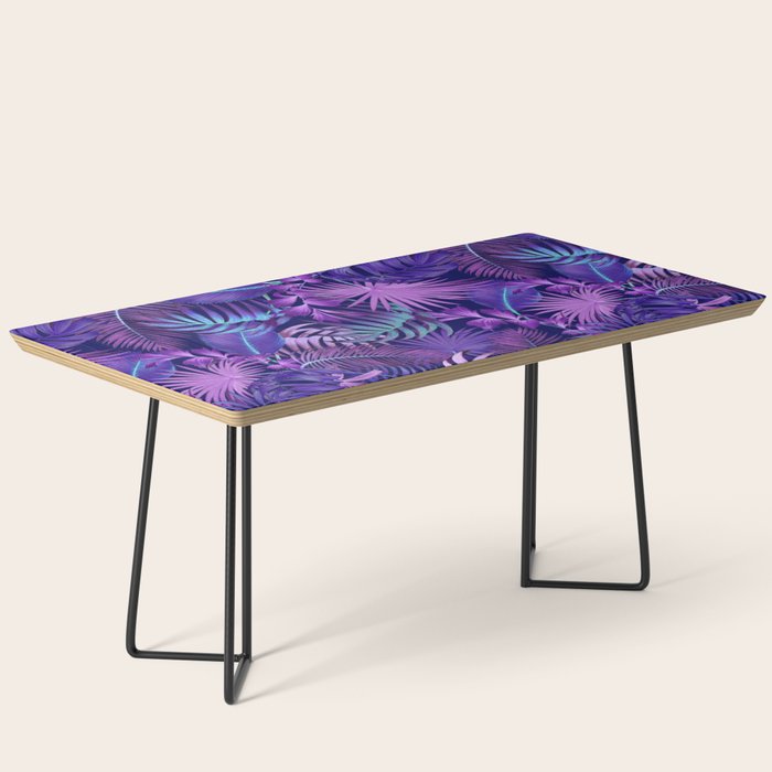 Tropical Leaf Pattern Coffee Table Gallery Image 1