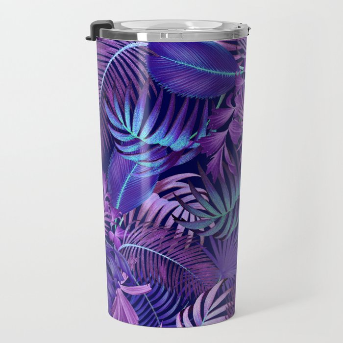 Tropical Leaf Pattern Travel Mug Gallery Image 3
