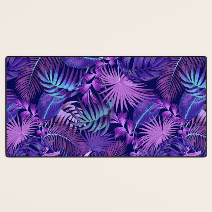 Tropical Leaf Pattern Desk Mat Gallery Image 3