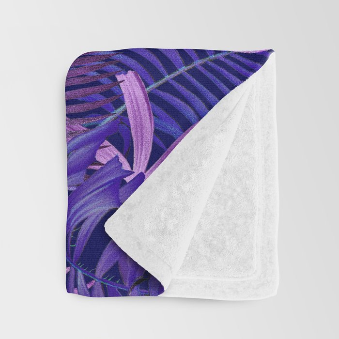 Tropical Leaf Pattern Throw Blanket Gallery Image 3