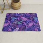 Tropical Leaf Pattern Rug Gallery Image 1