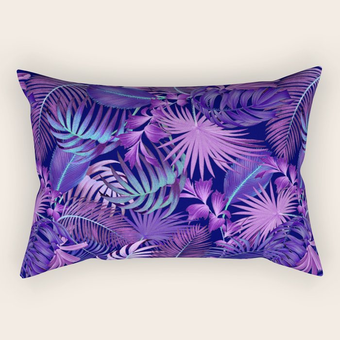 Tropical Leaf Pattern Rectangular Pillow Gallery Image 1