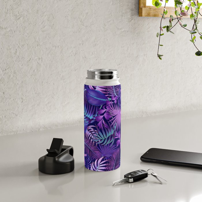 Tropical Leaf Pattern Water Bottle Gallery Image 4