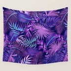 Tropical Leaf Pattern Wall Tapestry Gallery Image 4
